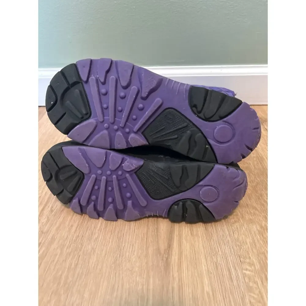 Kamik Big Girls 5 Waterbug Snow Boot Winter Waterproof Purple Insulated Pattern